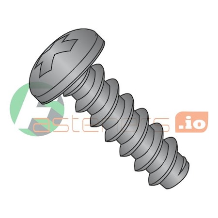 Newport Fasteners Self-Drilling Screw, #4 x 1-1/4 in, Black Oxide Steel Pan Head Phillips Drive, 8000 PK 295373